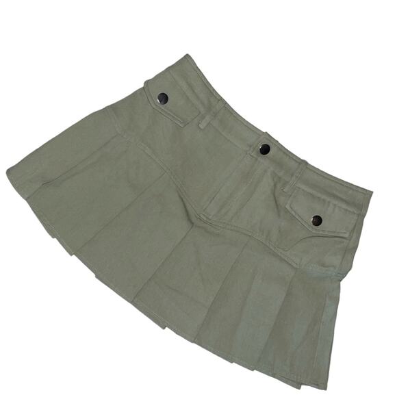 Altar'd State Pleated Khaki Mini Skirt size Small - Picture 1 of 12